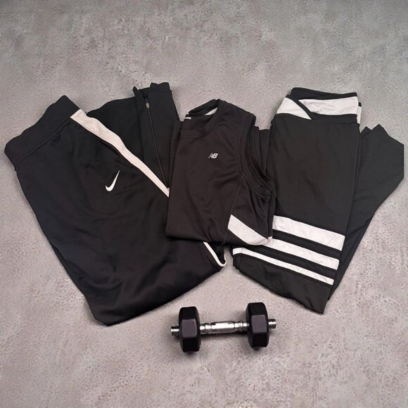 Nike Pants - Black & White Activewear Bundle | Nike, New Balance, Shein | M/L